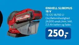 Davidsen EINHELL SLIBEMUS 18 V tilbud