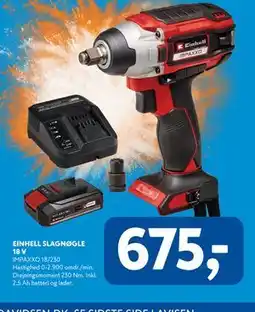 Davidsen EINHELL SLAGNØGLE 18 V tilbud
