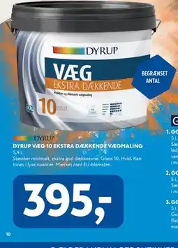 Davidsen DYRUP VÆG 10 EKSTRA DÆKKENDE VÆGMALING tilbud