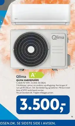 Davidsen QLIMA VARMEPUMPE tilbud