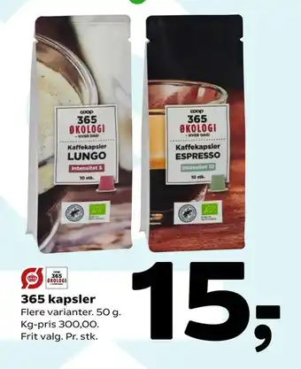 Coop 365 365 kapsler tilbud