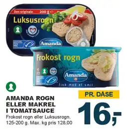Let-Køb Amanda rogn eller makrel i tomatsauce tilbud