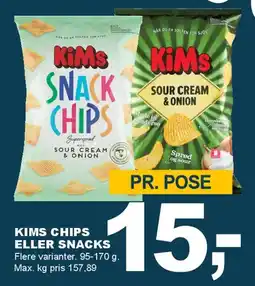 Let-Køb Kims chips eller snacks tilbud