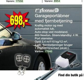 Harald Nyborg Garageportåbner med fjernbetjening tilbud