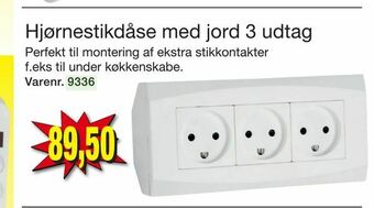 Harald Nyborg Hjørnestikdåse med jord 3 udtag tilbud