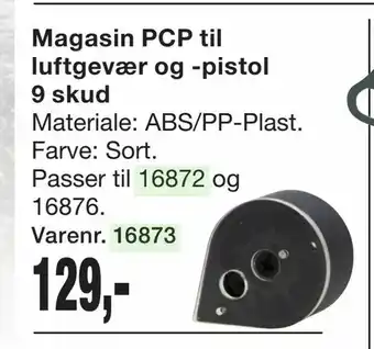 Harald Nyborg Magasin PCP til luftgevær og -pistol 9 skud tilbud