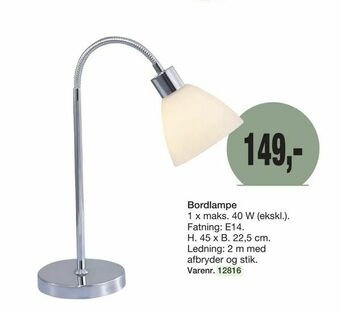 Harald Nyborg Bordlampe tilbud