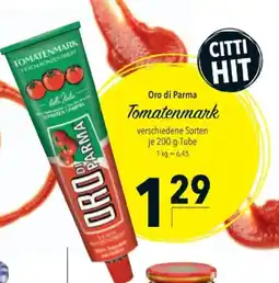 Citti Oro di Parma Tomatenmark tilbud
