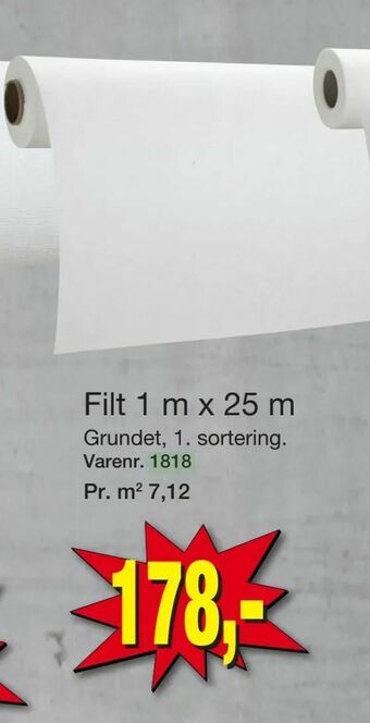Harald Nyborg Filt 1 m x 25 m tilbud