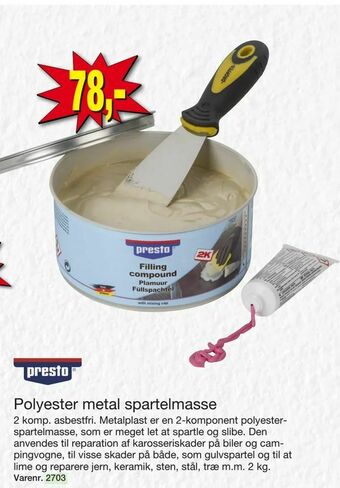 Harald Nyborg Polyester metal spartelmasse tilbud