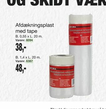 Afdækningsplast med tape