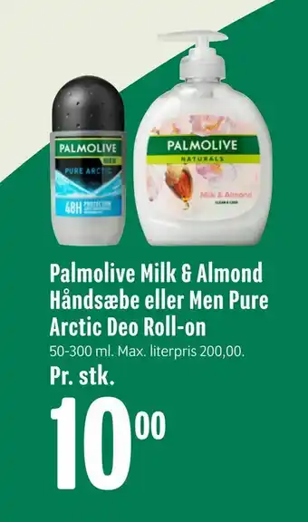 Palmolive Milk & Almond Håndsæbe eller Men Pure Arctic Deo Roll-on