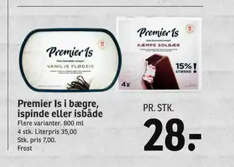 SPAR Premier Is i bægre, ispinde eller isbåde tilbud