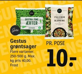 SPAR Gestus grøntsager tilbud