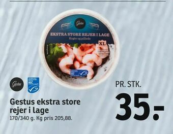 SPAR Gestus ekstra store rejer i lage tilbud