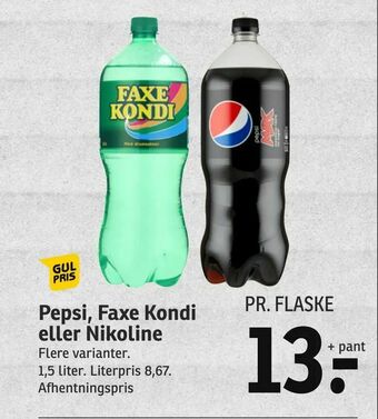 SPAR Pepsi, Faxe Kondi eller Nikoline tilbud