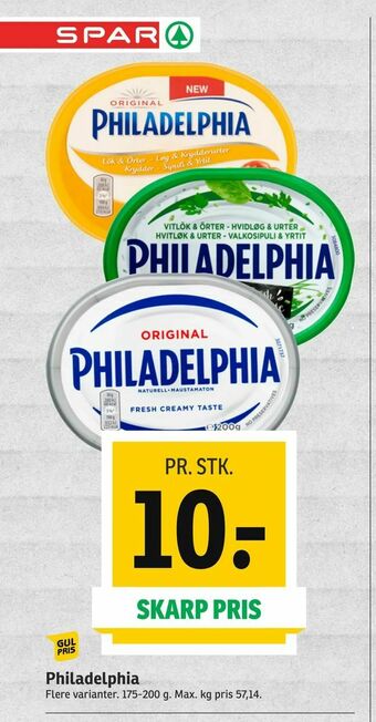 SPAR Philadelphia tilbud