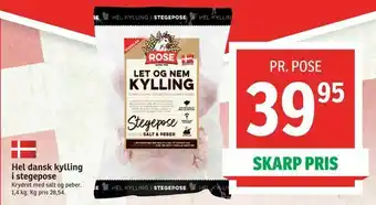 SPAR Hel dansk kylling i stegepose tilbud