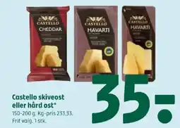 Coop 365 Castello skiveost eller hård ost tilbud