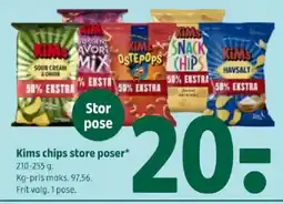 Coop 365 Kims chips store poser tilbud