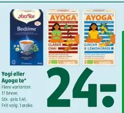 Coop 365 Yogi eller Ayoga te tilbud
