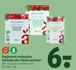 Coop 365 Änglamark økologiske hakkede eller flåede tomater tilbud