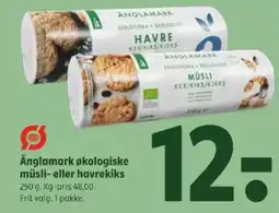 Coop 365 Änglamark økologiske müsli- eller havrekiks tilbud