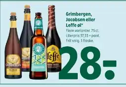 Coop 365 Grimbergen, Jacobsen eller Leffe øl tilbud