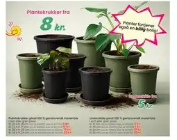 Hi five Plantekrukker plast 100 % genanvendt materiale tilbud