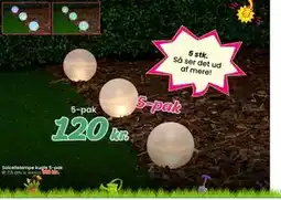 Hi five Solcellelampe kugle 5-pak tilbud