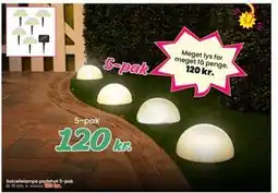 Hi five Solcellelampe padehat 5-pak tilbud