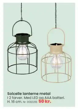 Hi five Solcelle lanterne metal tilbud