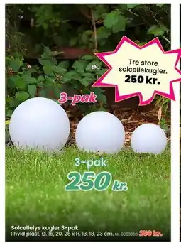 Hi five Solcellelys kugler 3-pak tilbud