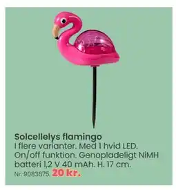 Hi five Solcellelys flamingo tilbud