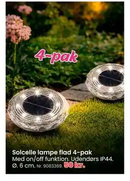 Hi five Solcelle lampe flad 4-pak tilbud