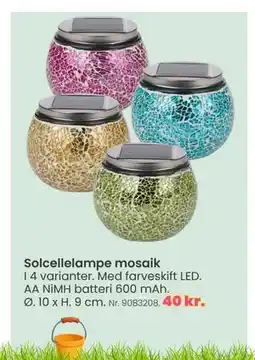 Hi five Solcellelampe mosaik tilbud
