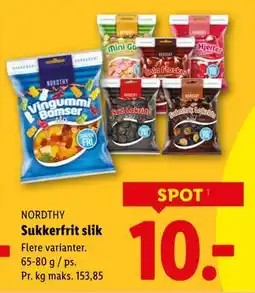 Lidl Sukkerfrit slik tilbud