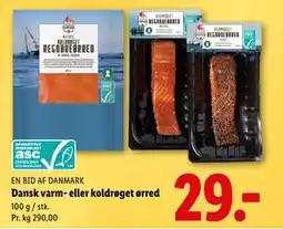 Lidl Dansk varm- eller koldrøget ørred tilbud