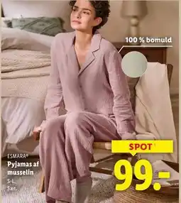 Lidl Pyjamas af musselin tilbud