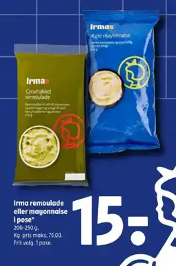 Coop 365 Irma remoulade eller mayonnaise i pose tilbud