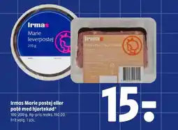 Coop 365 Irmas Marie postej eller paté med hjortekød tilbud