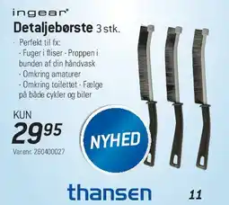 Thansen Detaljebørste 3 stk. tilbud