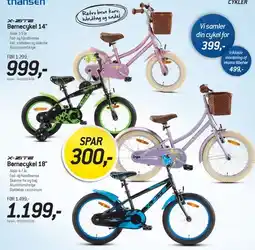 Thansen X-ZITE Børnecykel 14 / 18 tilbud