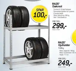 Thansen RAZE Dækreol (hylde) tilbud