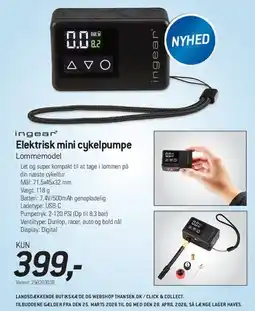Thansen Elektrisk mini cykelpumpe tilbud