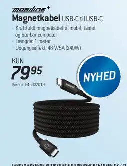 Thansen Magnetkabel USB-C til USB-C tilbud