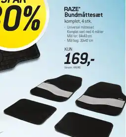 Thansen RAZE Bundmattesæt, komplet (4 stk.) tilbud