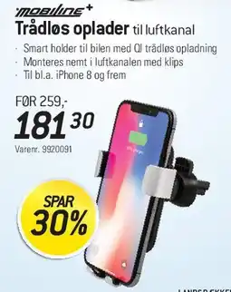 Thansen Trådløs oplader til luftkanal tilbud