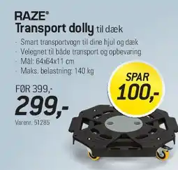 Thansen RAZE Transport dolly til dæk tilbud