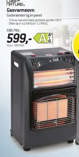 Thansen Gasvarmeovn (gasbrænder og el-panel) tilbud